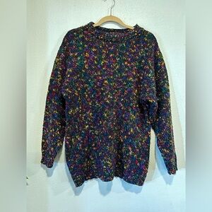 Vintage Bonnie Lee by LeRoy Confetti Sweater Size 40 Color Speckled Chunky Knit